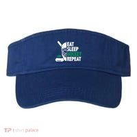 Eat Sleep Hockey Repeat Ice Hockey Lovers Players Funny Gift Visor thumb 0