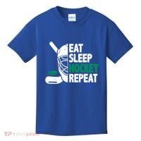 Eat Sleep Hockey Repeat Ice Hockey Lovers Players Funny Gift Kids T-Shirt thumb 0