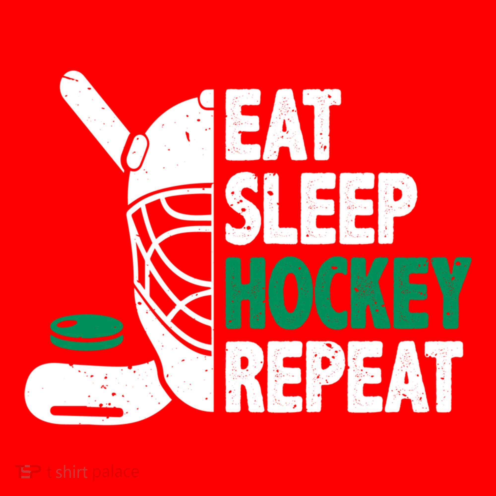 Eat Sleep Hockey Repeat Ice Hockey Lovers Players Funny Gift Santa Hat
