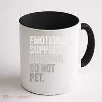 Emotional Support Husband Do Not Pet Coffee Mug thumb 1