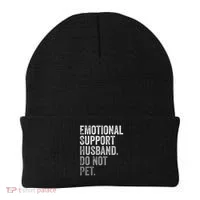 Emotional Support Husband Do Not Pet Beanie thumb 0