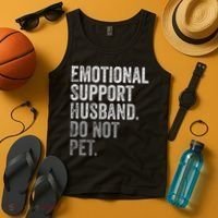 Emotional Support Husband Do Not Pet Tank Top thumb 4