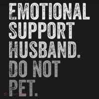 Emotional Support Husband Do Not Pet Kids Long Sleeve Shirt thumb 2