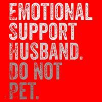 Emotional Support Husband Do Not Pet Santa Hat thumb 1