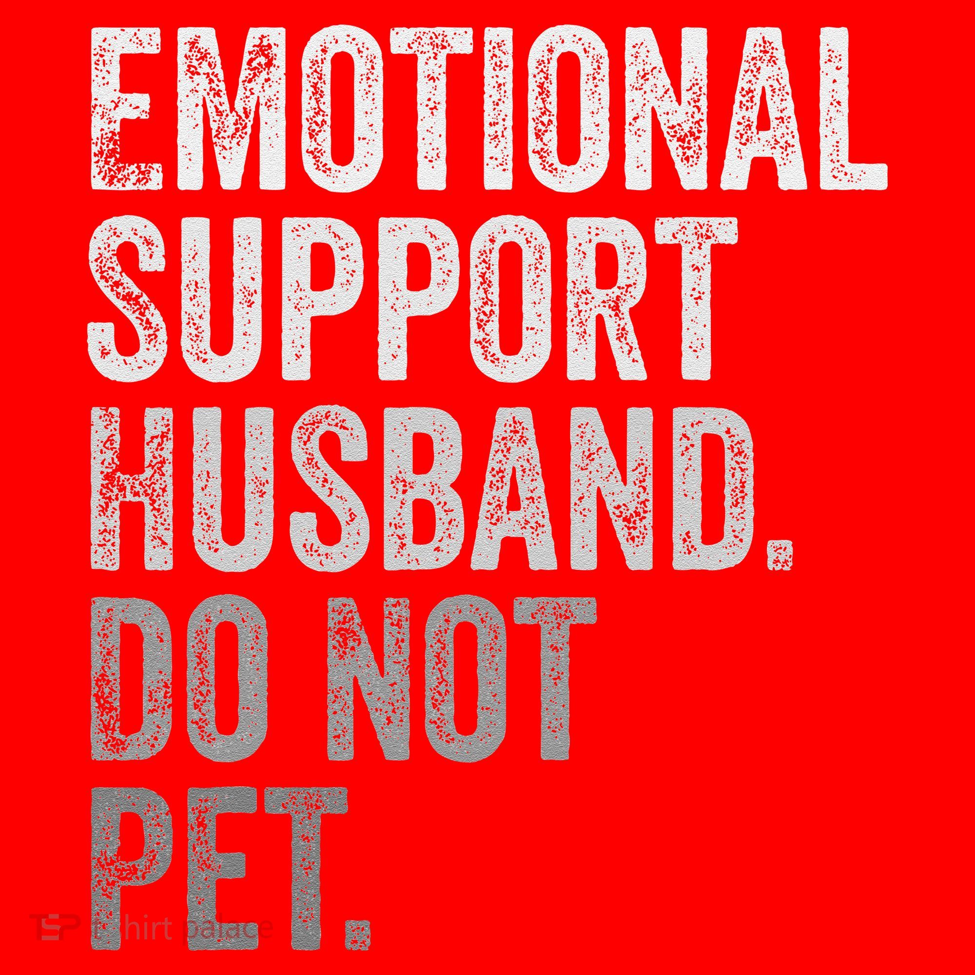 Emotional Support Husband Do Not Pet Santa Hat