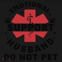 Emotional Support Husband Do Not Pet Bucket Hat thumb 4
