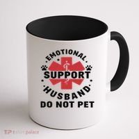 Emotional Support Husband Do Not Pet Coffee Mug thumb 1