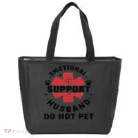 Emotional Support Husband Do Not Pet Tote Bag thumb 0