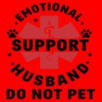 Emotional Support Husband Do Not Pet Santa Hat thumb 1