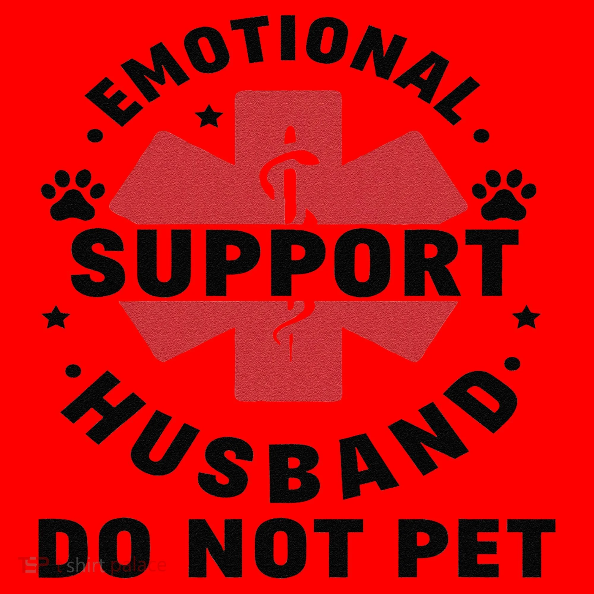 Emotional Support Husband Do Not Pet Santa Hat