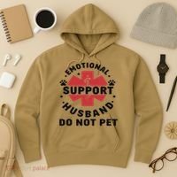 Emotional Support Husband Do Not Pet Hoodie thumb 3