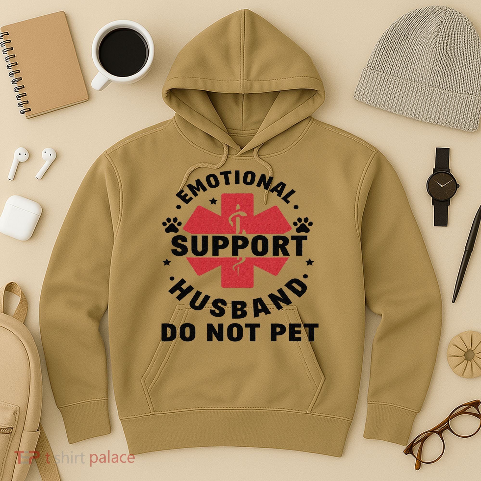 Emotional Support Husband Do Not Pet Hoodie