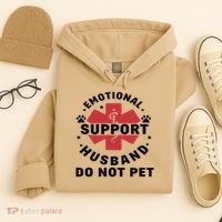 Emotional Support Husband Do Not Pet Hoodie thumb 4