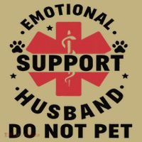 Emotional Support Husband Do Not Pet Sweatshirt thumb 2