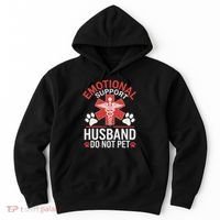Emotional Support Husband Do Not Pet Funny Hoodie thumb 0