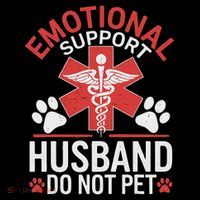 Emotional Support Husband Do Not Pet Funny Hoodie thumb 7