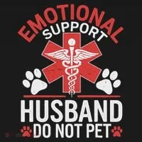 Emotional Support Husband Do Not Pet Funny Hoodie thumb 2