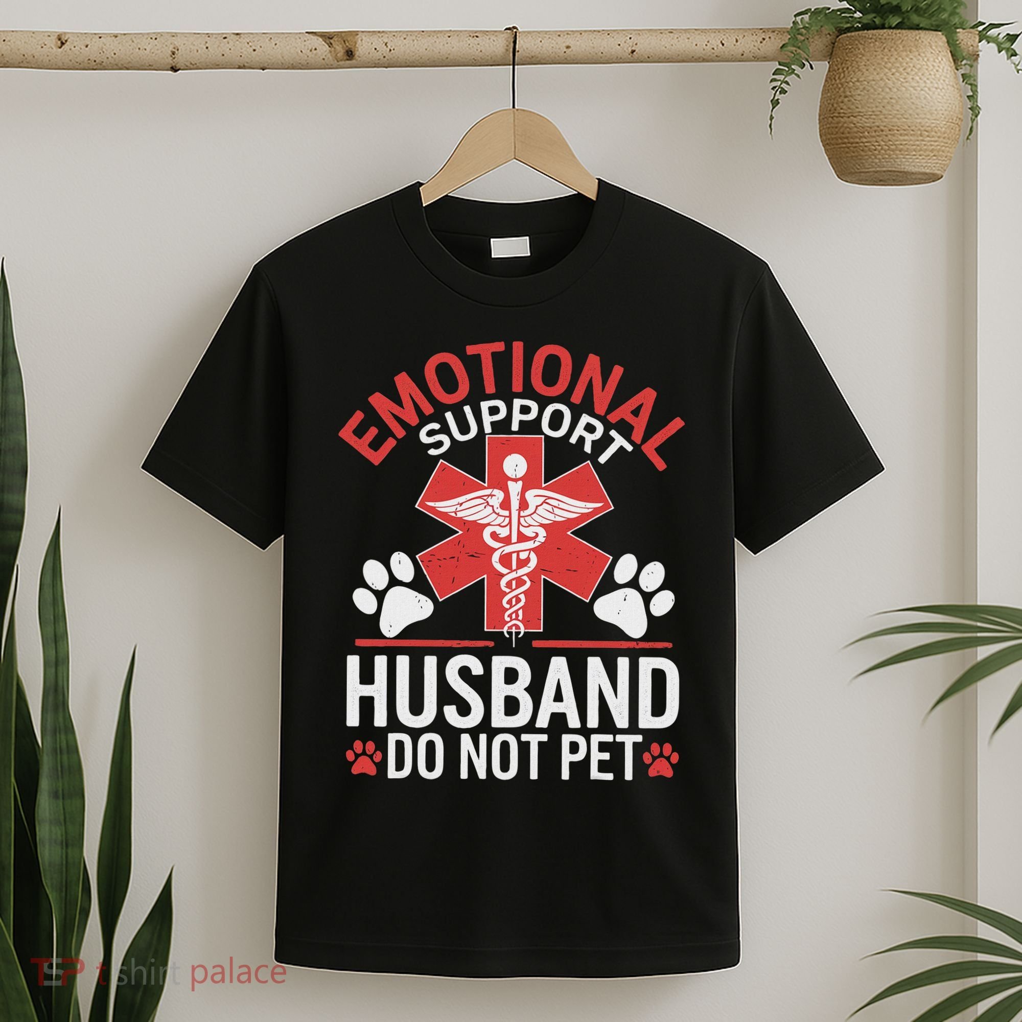 Emotional Support Husband Do Not Pet Funny T-Shirt
