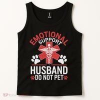 Emotional Support Husband Do Not Pet Funny Tank Top thumb 2