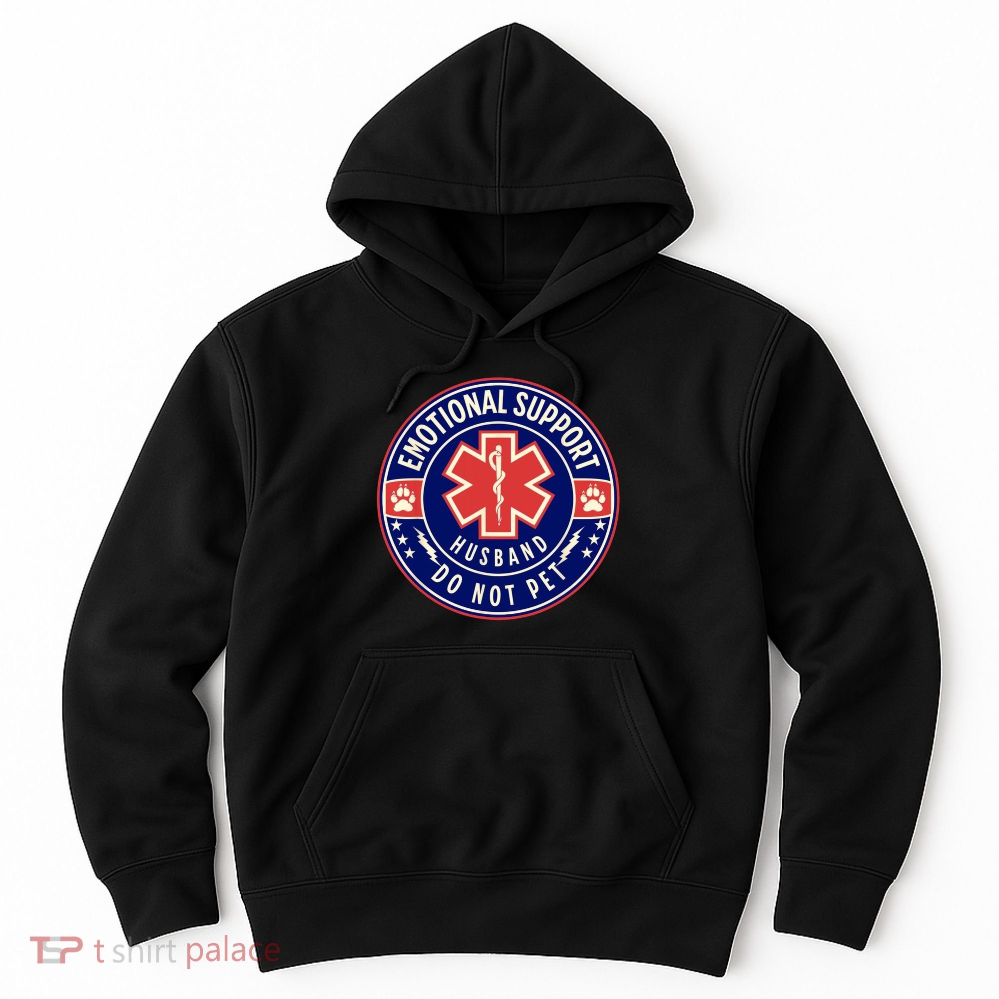 Emotional Support Husband Do Not Pet Service Dog Love Humor Hoodie