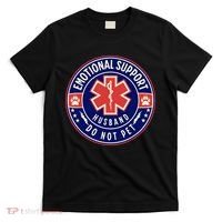 Emotional Support Husband Do Not Pet Service Dog Love Humor T-Shirt thumb 0