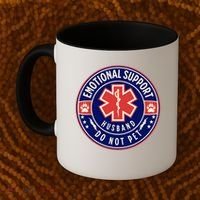 Emotional Support Husband Do Not Pet Service Dog Love Humor Coffee Mug thumb 2