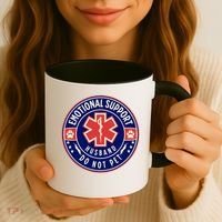 Emotional Support Husband Do Not Pet Service Dog Love Humor Coffee Mug thumb 3