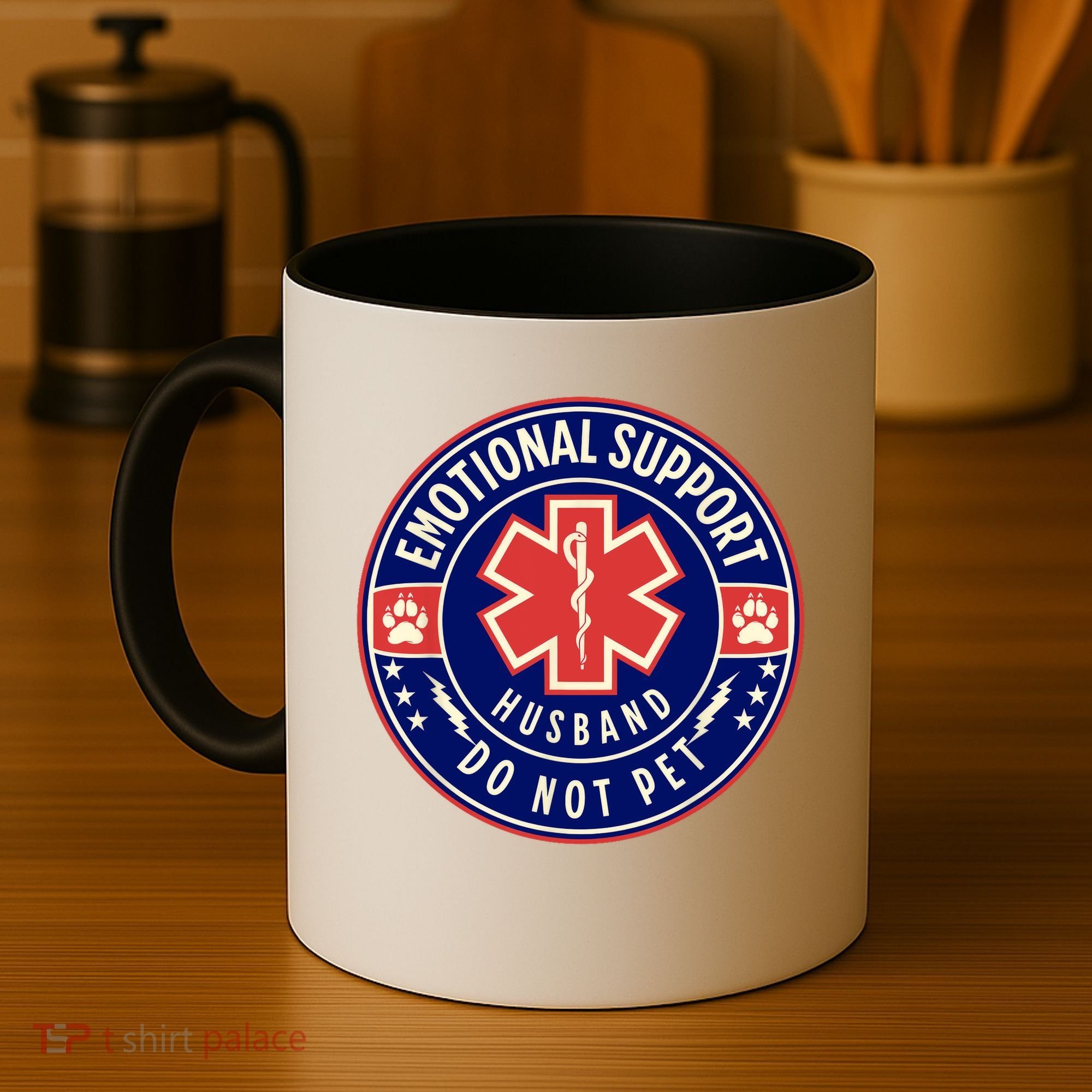 Emotional Support Husband Do Not Pet Service Dog Love Humor Coffee Mug