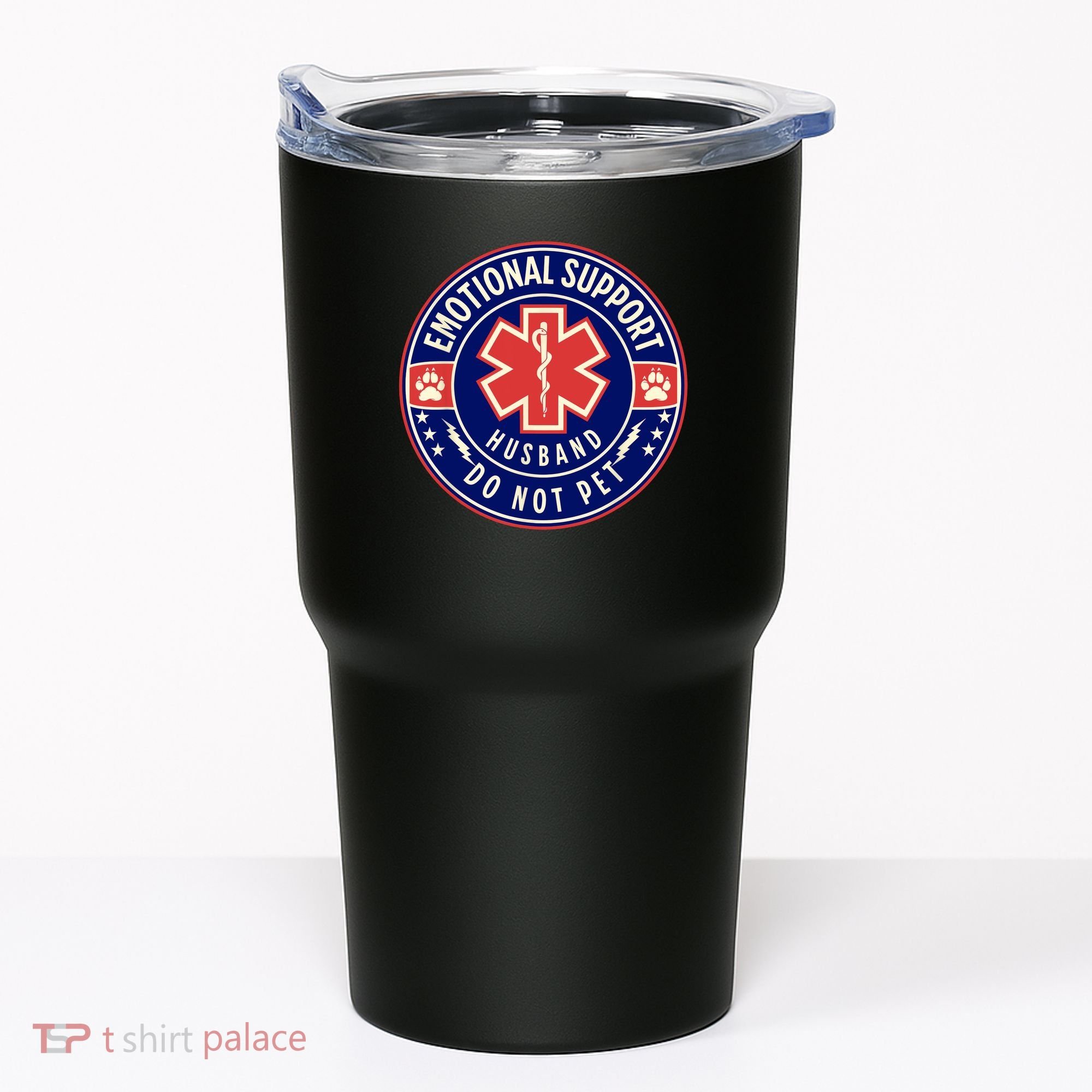 Emotional Support Husband Do Not Pet Service Dog Love Humor Tumbler