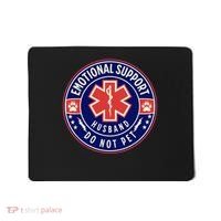 Emotional Support Husband Do Not Pet Service Dog Love Humor Mousepad thumb 0