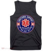 Emotional Support Husband Do Not Pet Service Dog Love Humor Tank Top thumb 0