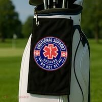 Emotional Support Husband Do Not Pet Service Dog Love Humor Golf Towel thumb 2