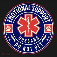 Emotional Support Husband Do Not Pet Service Dog Love Humor Visor thumb 3