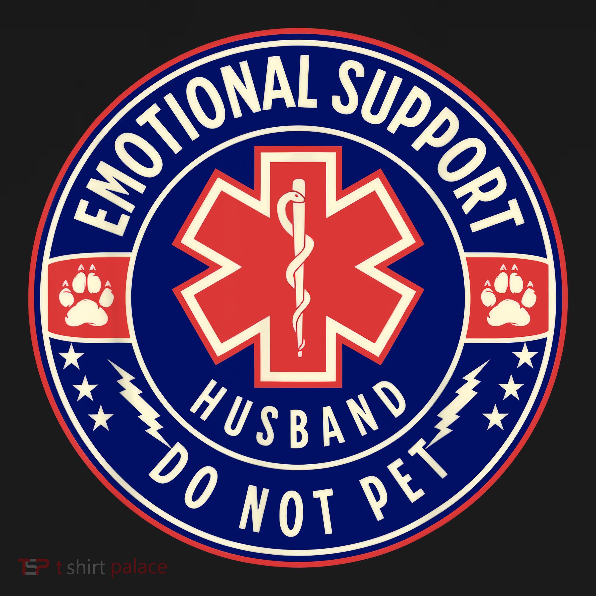 Emotional Support Husband Do Not Pet Service Dog Love Humor Visor
