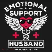 Emotional Support Husband Do Not Pet Bucket Hat thumb 4