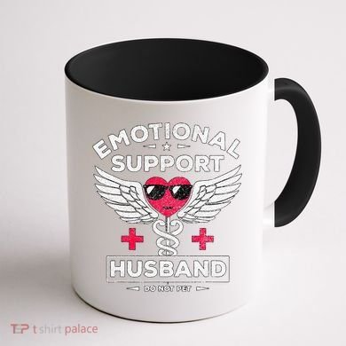 Emotional Support Husband Do Not Pet Coffee Mug back
