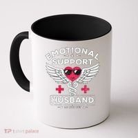 Emotional Support Husband Do Not Pet Coffee Mug thumb 0