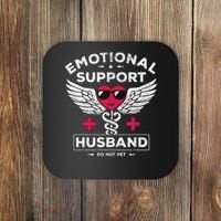Emotional Support Husband Do Not Pet Coaster thumb 0