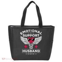 Emotional Support Husband Do Not Pet Tote Bag thumb 0
