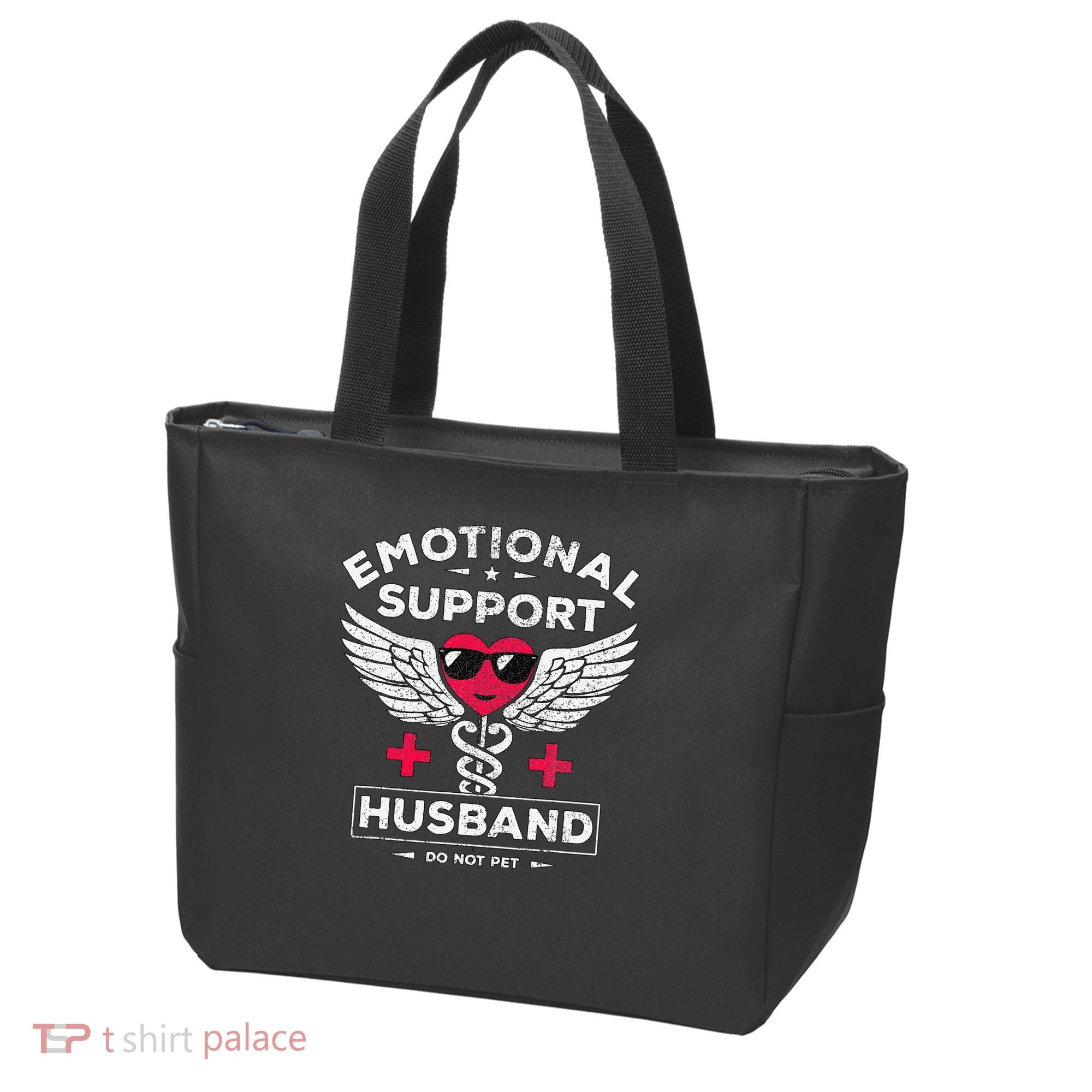 Emotional Support Husband Do Not Pet Tote Bag