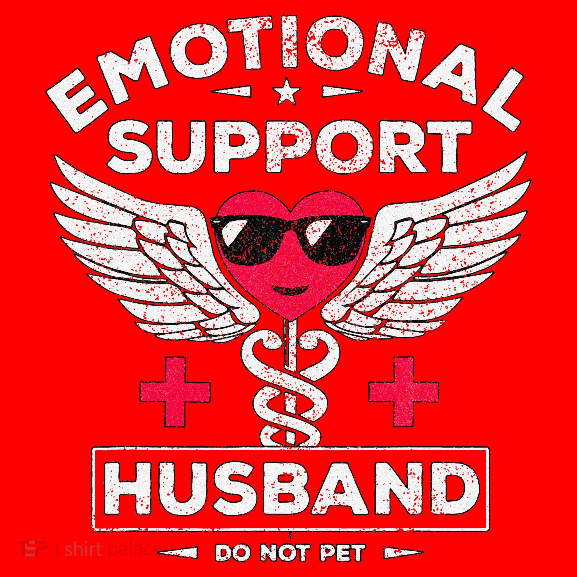 Emotional Support Husband Do Not Pet Santa Hat