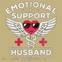 Emotional Support Husband Do Not Pet Hoodie thumb 7