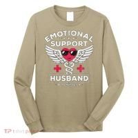 Emotional Support Husband Do Not Pet Long Sleeve Shirt thumb 0