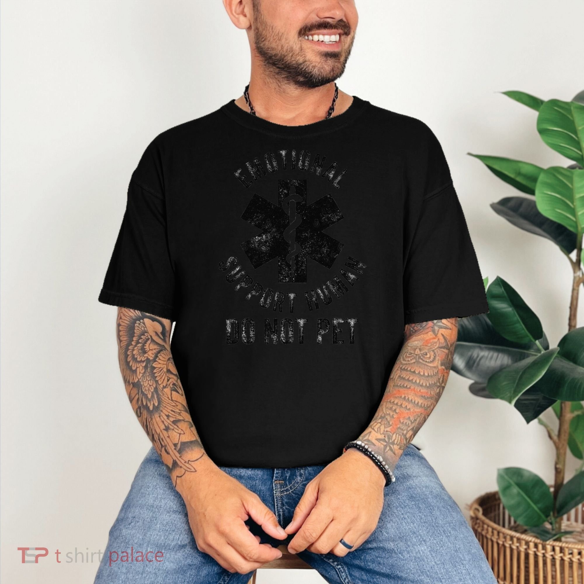 Emotional Support Husband Do Not Pet Comfort Colors T-Shirt