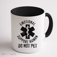 Emotional Support Husband Do Not Pet Coffee Mug thumb 1