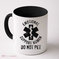 Emotional Support Husband Do Not Pet Coffee Mug thumb 0