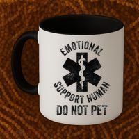 Emotional Support Husband Do Not Pet Coffee Mug thumb 2