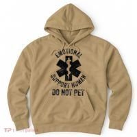 Emotional Support Husband Do Not Pet Hoodie thumb 0