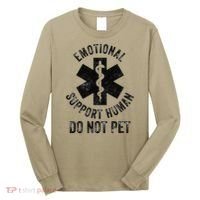 Emotional Support Husband Do Not Pet Long Sleeve Shirt thumb 0