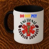 Emotional Support Husband Do Not Pet Coffee Mug thumb 2